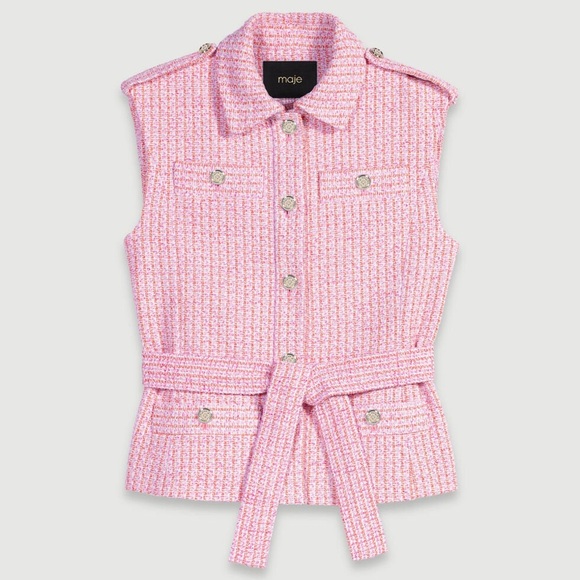 Maje Sleeveless tweed jacket - Picture 8 of 8